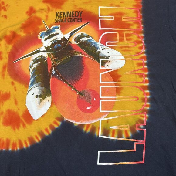 Vintage Kennedy Space Center Launch Tie Dye Shirt Size Large 50 Years NASA - Picture 6 of 8